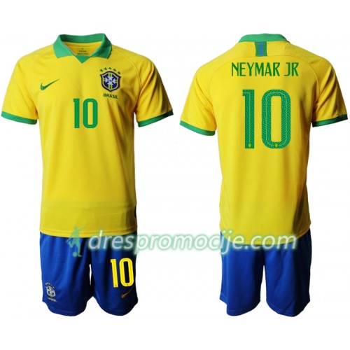 Brazil Dres NEYMAR JR 10 Dječji Domaći Copa América 2019 Kratkih Rukava Brazil Dres NEYMAR JR 10 Dječji Domaći Copa América 2019 Kratkih Rukava